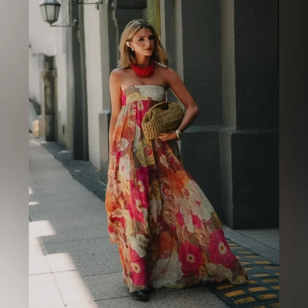 Zara ZW COLLECTION FLORAL PRINT DRESS_8